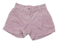 Růžové manšestrové chino kraťasy Next
