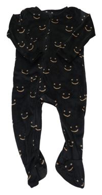 Černý plyšový overal se smajlíky George