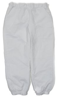 Bílé lehké cuff kalhoty 