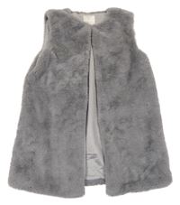 Šedá kožešinová podšitá vesta Primark