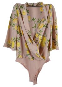 Dámské světlerůžové květované halenkové body River Island 