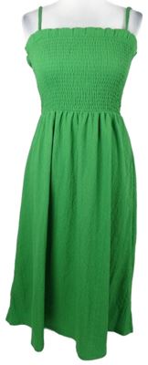 Dámské zelené žabičkové midi šaty H&M