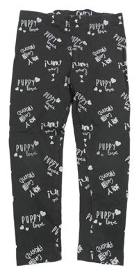 Tmavošedé legíny s nápisy So Cute 