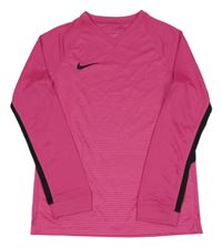 Růžovo-černé funkční sportovní mikina s logem Nike 