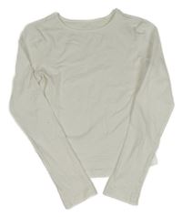 Bílé crop triko 
