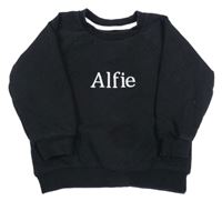 Černá mikina s nápisem