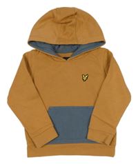 Hnědo-šedá mikina s kapucí Lyle&Scott