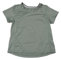 Khakišedé vzorované sportovní tričko H&M