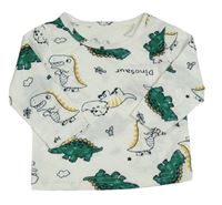 Smetanové triko s dinosaury
