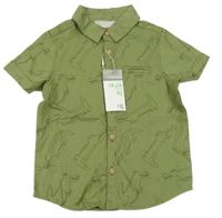 Nové - Khaki košile s krokodýly Primark