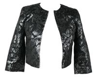 Dámské černo-stříbrné květované bolerko H&M
