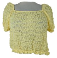 Dámská žlutá krajková crop halenka Primark 