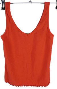 Dámský červený žebrovaný crop top New Look 
