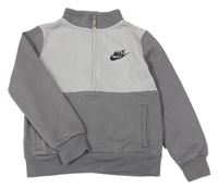 Šedá mikina s logem Nike