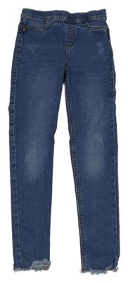 Modré riflové džegíny ošoupaného vzhledu Denim Co.