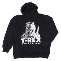 Černá mikina s T-Rexem a kapucí Next