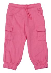 Růžové cargo cuff tepláky F&F