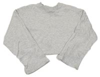 Šedá melírovaná crop mikina H&M