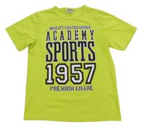Světlezelené sportovní tričko s nápisy Yigga