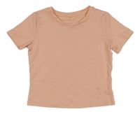Lososové sportovní crop tričko H&M