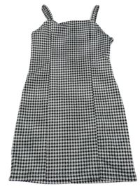 Černo-šedé vzorované šaty se třpytkami PRIMARK