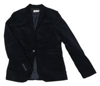 Černé sametovo/manšestrové sako H&M