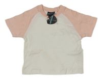 Nové - Bílo-světlerůžové tričko Babybugz
