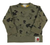 Khaki mikina se Snoopym H&M