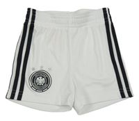 Bílo-černé sportovní kraťasy s pruhy Adidas