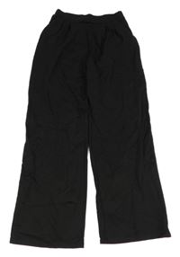 Černé teplákové široké kalhoty H&M