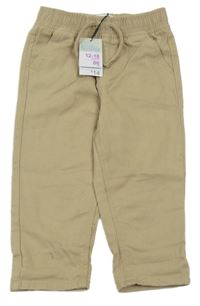 Nové - Béžové plátěné kalhoty Primark