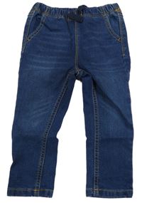 Modré skinny elastické teplákové rifle Dunnes Stores 