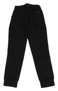 Černé vzorované cuff plátěné kalhoty Y.F.K.