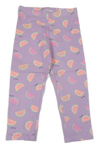 Lila capri legíny s melouny H&M