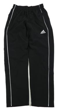 Černé sportovní tepláky s logem Adidas