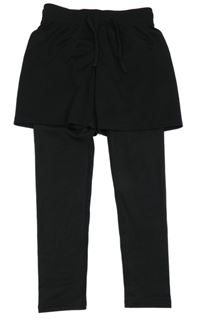 Černé sportovní kraťasy se všitými legíny H&M