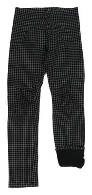 Černo-bílé kostkované teplákové teplé legíny H&M