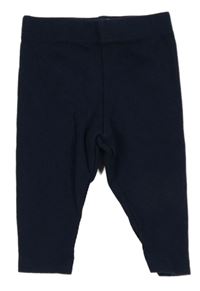 Tmavomodré žebrované legíny PRIMARK