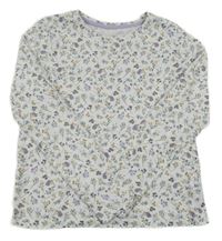 Smetanové květované triko Primark