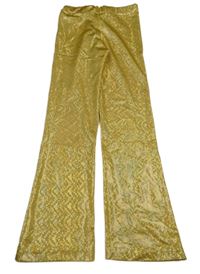 Žluté třpytivé culottes legíny 