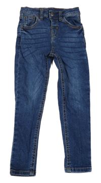 Modré skinny teplákové rifle Matalan