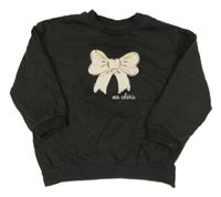 Tmavošedá mikina s mašlí H&M