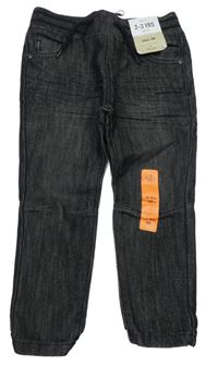 Nové - Tmavošedé cuff rifle s úpletovým pasem Primark