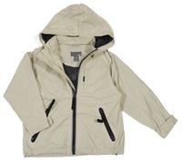 Béžová šusťáková jarní bunda s kapucí H&M