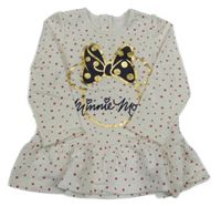 Bílá hvězdičkovaná peplum mikina s Minnie George 