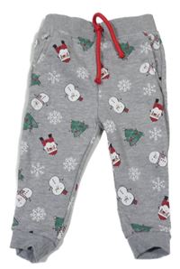 Šedé tepláky s vánočním motivem Primark