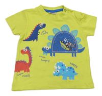 Limetkové tričko s dinosaury Orsolino