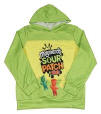 Světlezeleno-žlutá mikina s kapucí - Sourpatch Kids