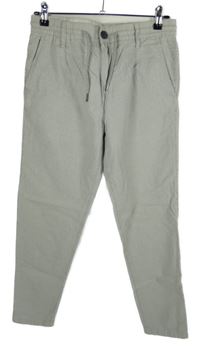 Pánské béžové plátěné chino kalhoty C&A vel. 32/34