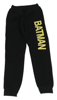 Černé teplé tepláky s nápisem Batman